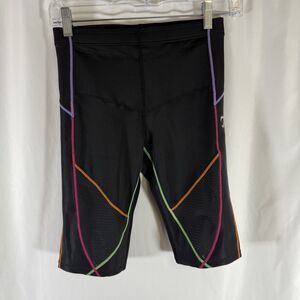 CW-X Stabilyx Ventilator Shorts Women's Medium Black Rainbow Biking Compression
